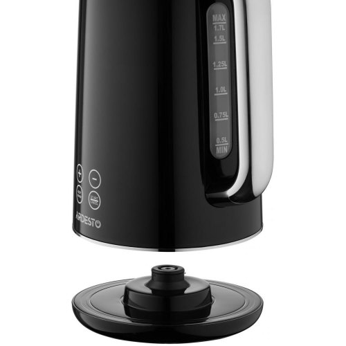 Електрочайник Ardesto Elegance, 1.7л, LED дисплей, подвійні стінки, Otter, чорний глянець