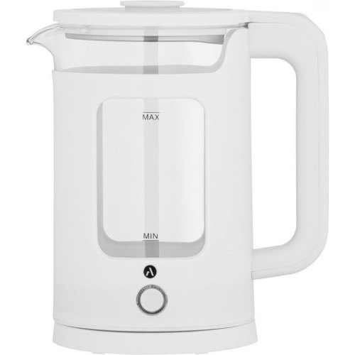 Електрочайник Ardesto 1.5л, скло+пластик, білий