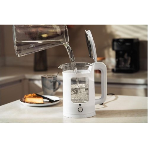 Електрочайник Ardesto 1.5л, скло+пластик, білий