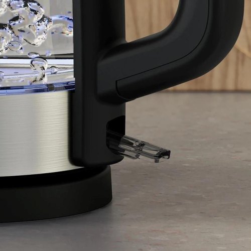 Електрочайник Electrolux 1.7л, Strix, скло, сріблясто-чорний