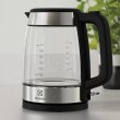 Електрочайник Electrolux 1.7л, Strix, скло, сріблясто-чорний