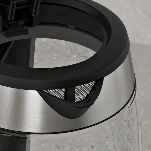 Електрочайник Electrolux 1.7л, Strix, скло, сріблясто-чорний