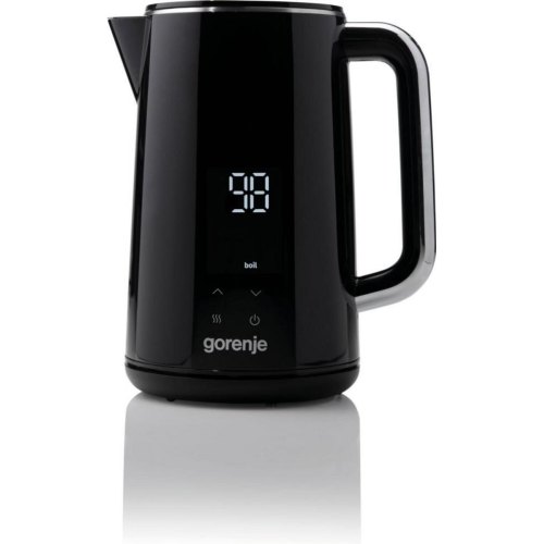 Електрочайник Gorenje 1.7л, подвійні стінки, LED дисплей, Strix контроль, чорний