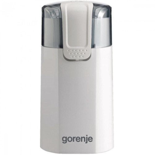 Кавомолка Gorenje роторна 150Вт, об'єм зерен-60г, 3 ступеня помолу, пластик/метал, білий