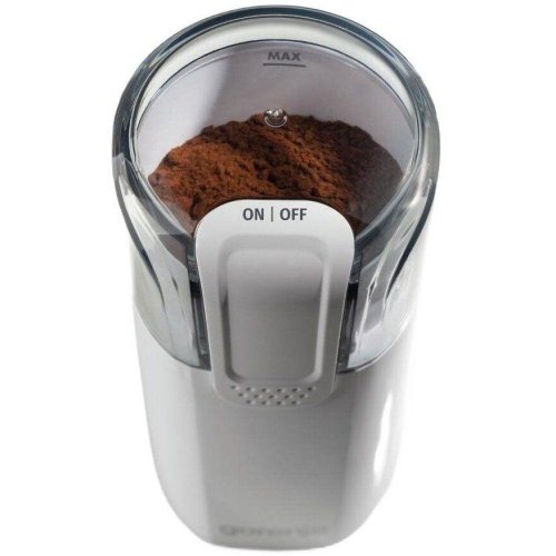 Кавомолка Gorenje роторна 150Вт, об'єм зерен-60г, 3 ступеня помолу, пластик/метал, білий