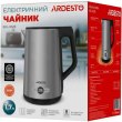 Електрочайник Ardesto Steel Collection 1.7л, Strix, LED дисплей, подвійні стінки, сріблястий