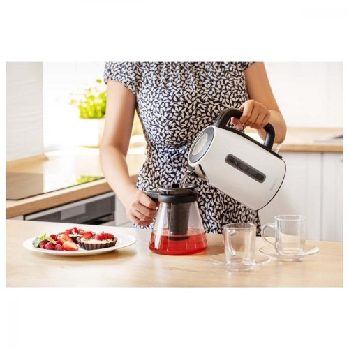 Електрочайник Sencor 1.7л, Strix, метал, білий матовий