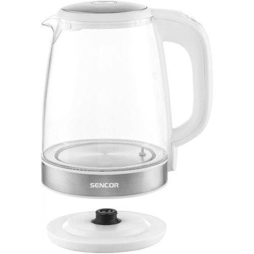 Електрочайник Sencor 2л, Strix, скло, білий