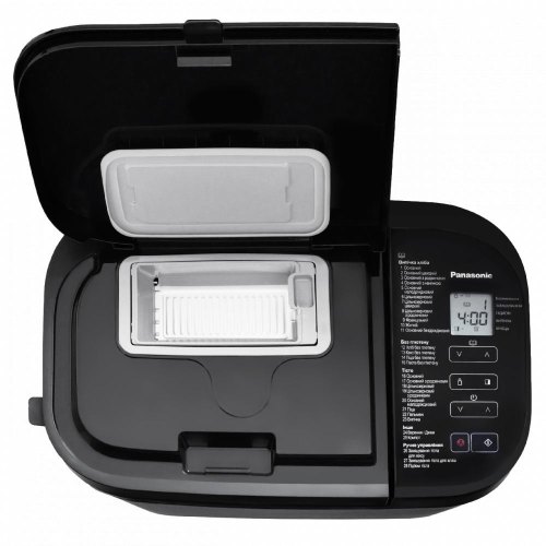 Хлібопічка Panasonic 550Вт, програм-1.25, макс.вага -1.25кг, форма-прямокутник, пластик, чорний