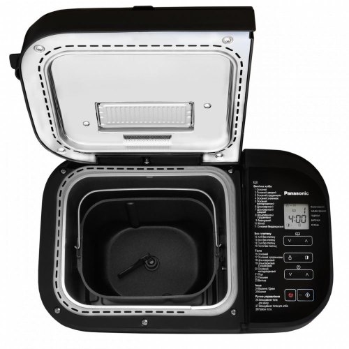 Хлібопічка Panasonic 550Вт, програм-1.25, макс.вага -1.25кг, форма-прямокутник, пластик, чорний