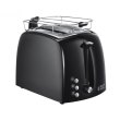 Тостер Russell Hobbs Textures 850Вт, пластик, чорний