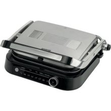 Гриль Gorenje прижимний 2100Вт, темп. режимів-7, з`ємні пластини, розкриття на 180°, метал, сірий