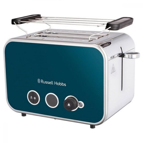 Тостер Russell Hobbs Distinctions 2-Slice 1670Вт, підігрів, розморожування, пластик, синій