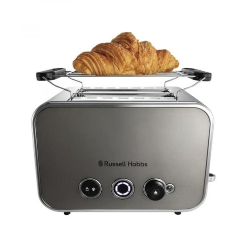 Тостер Russell Hobbs Distinctions 2-Slice 1670Вт, підігрів, розморожування, пластик, сріблясто-сірий