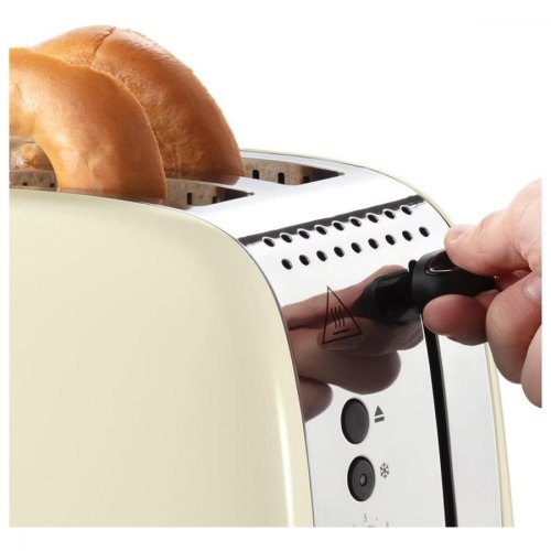 Тостер Russell Hobbs Colours Plus 1600Вт, підігрів, розморожування, метал., бежевий