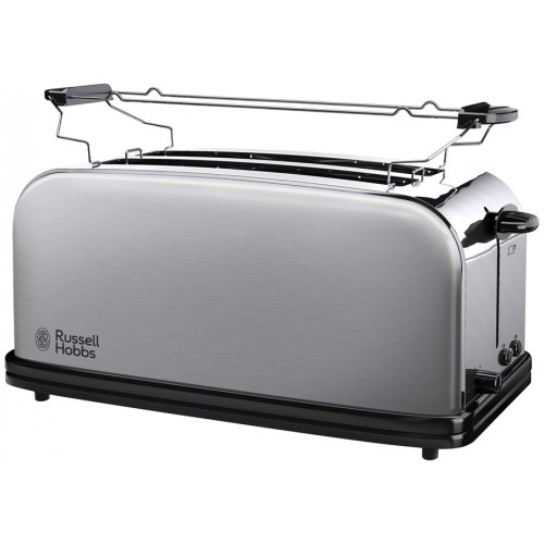 Тостер Russell Hobbs Oxford 1600Вт, довгі слоти на 4 тости, метал, сріблястий