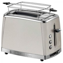 Тостер  Russell Hobbs Luna Stone 2 Slice, 1550Вт, нержавіюча сталь+ пластик, підігрів, розморожування, бежевий