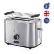 Тостер Russell Hobbs Welocity 2400Вт, піддон для крихт, підігрів, метал