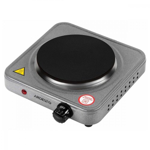 Плитка настільна Ardesto електрична, комфорок - 1 на 1кВт, керування - мех., графіт