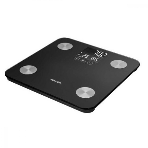 Ваги підлогові Sencor, 180 кг, AAAx3, скло, чорний