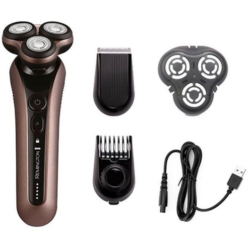 Бритва електр. Remington роторна Limitless X9, 5.5Вт,  бритв.головок-3, Li-Ion, сух.+волог., тример, чорно-коричн.