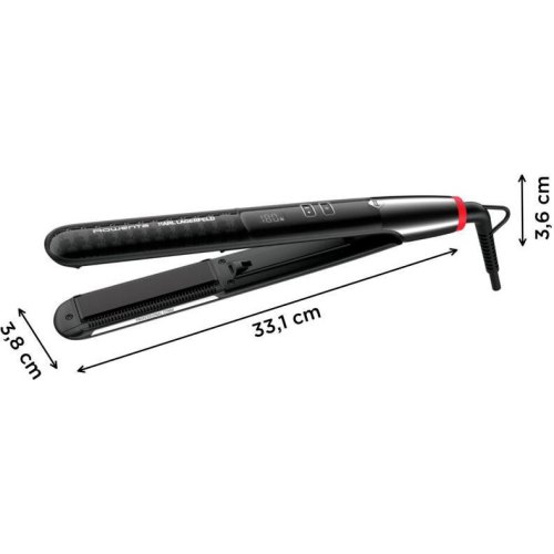 Випрямляч Rowenta x Karl Lagerfeld K/Pro Stylist Straightener, 140-210С, дисплей, іонізація, кейс, кераміка, чорний