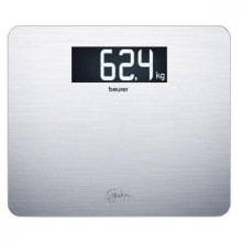 Ваги Beurer підлогові, 200кг, товщина 8мм, аnti-fingerprint, AAAx3 в комплекті, скло/сталь, сірий