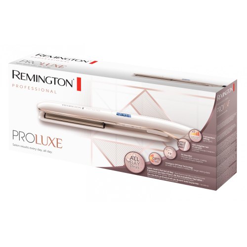 Випрямляч Remington ProLuxe, 52Вт, темп.режимів-10, 150-230С, дисплей, кераміка, рожево- золотий