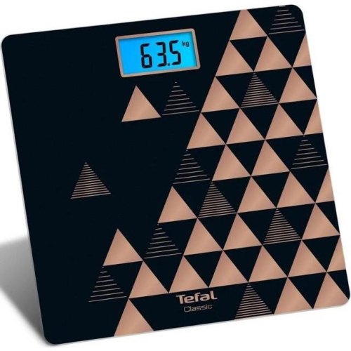 Ваги Tefal підлогові Classic, 160кг, AAAx2 немає у компл., скло, чорно-мідний