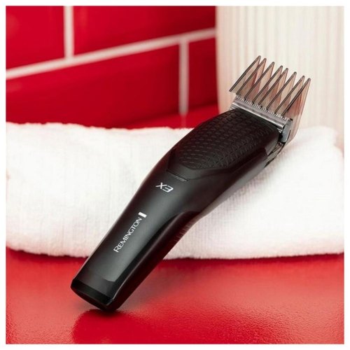 Машинка для стрижки Remington Power X Series X3, мережа+акум., насадок-2, кейс,ножиці, гребінець в компл, сталь, чорний