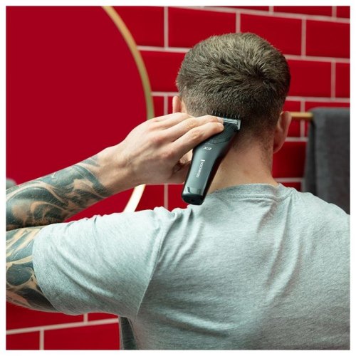 Машинка для стрижки Remington Power X Series X3, мережа+акум., насадок-2, кейс,ножиці, гребінець в компл, сталь, чорний