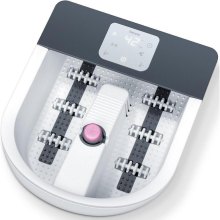 Масажна ванночка Beurer для ніг, від мережі, вага-3.3кг, 3 насадки, підтрим. температури води, сенс. керув., біло-сірий