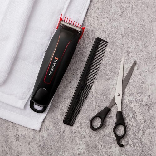 Машинка для стрижки Remington Easy Fade Pro, мережа+акум., роторний мотор, насадок-19, кейс, аксесуари в компл., червоно-чорний