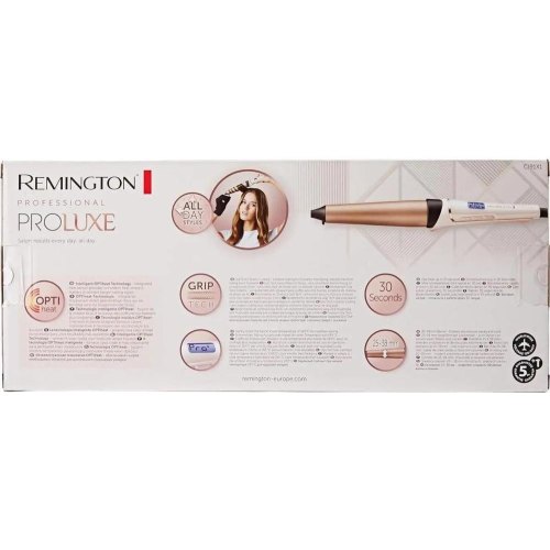 Плойка Remington ProLuxe, конусна, 54Вт, темп.режимів-11, D-25-38mm, 120-210С, дисплей, кераміка, рожево- золотий