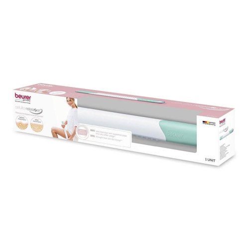 Масажер Beurer антицелюлітний, літій-іонний акум., micro-USB, вага-0.57кг, водостійкий, 2 програми, біло-зелений