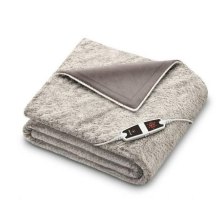 Електроковдра Beurer, від мережі, 200х150см, 150Вт, 6 режимів, фліс, плюш, сірий