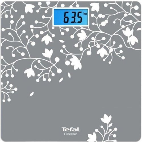 Ваги Tefal підлогові Classic Blossom, 160кг, AAAx2 немає у компл., скло, срібло