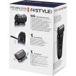 Бритва електрична Remington F4 Style Series, 3 головки для бриття, сухе/вологе гоління, тример, чорний/синій
