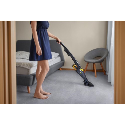 Пилосос Sencor  безпровідний, вологе прибирання, конт пил -0.5л, автон. робота до 85хв, НЕРА, чорно-жовтий