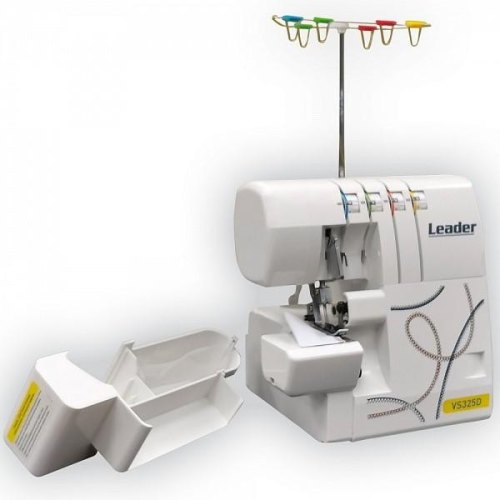 Оверлок LEADER VS325D, 100Вт, 10 оп., (4, 3, 2-х ниткові шви), білий