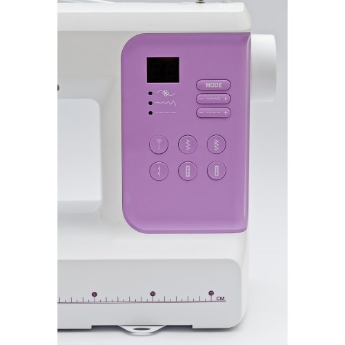 Швейна машина МINERVA DecorMaster , комп'ютерна, 70Вт, 80 шв.оп., петля автомат, білий +фіолетовий