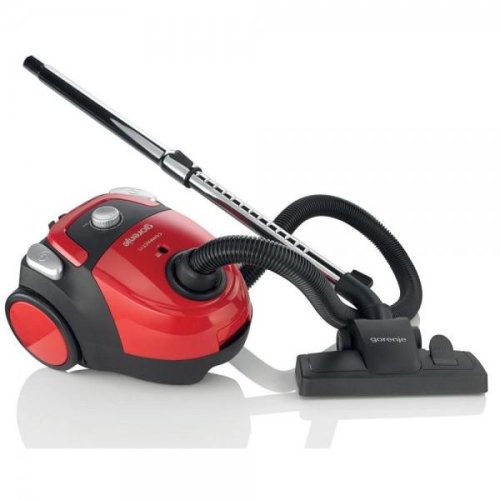 Пилосос Gorenje мішковий, 800Вт, 2л, вага-2.5кг, HEPA, індикатор, телескоп, червоний
