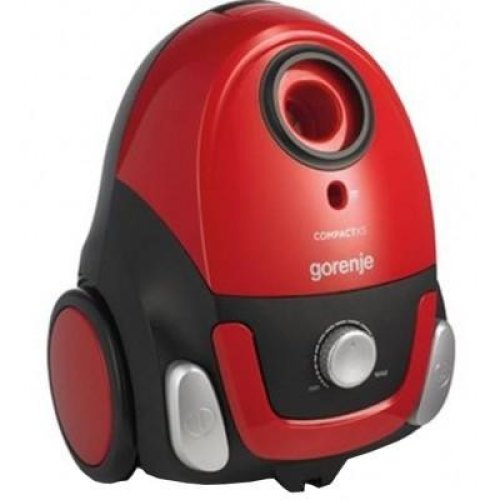 Пилосос Gorenje мішковий, 800Вт, 2л, вага-2.5кг, HEPA, індикатор, телескоп, червоний