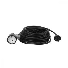 Подовжувач мережевий 2E 1хТип C, 2х1мм кв, 10A, 15м, чорний