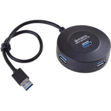 USB концентратор (Hub) 3.0 Maiwo 4х USB3.0-порти, кабель 15 см, пластик, без БЖ