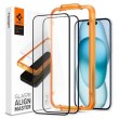 Захисне скло Spigen для iPhone 15, tR AlignMaster FC (2 Pack), Clear