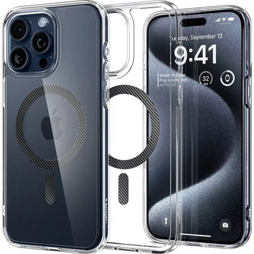 Чохол Spigen для iPhone 15 Pro, Ultra Hybrid MagFit, Carbon Fiber