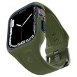 Чохол та ремінець 2в1 Spigen для Apple Watch 45mm, Liquid Air Pro, Moss Green