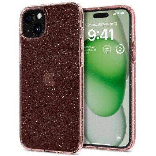 Чохол Spigen для iPhone 15 Plus, Liquid Crystal Glitter, Rose Quartz