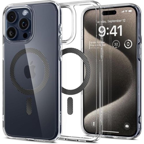 Чохол Spigen для iPhone 15 Pro Max, Ultra Hybrid MagFit, Carbon Fiber